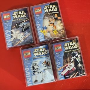 Lego Star Wars SEALED 4 SETS 4484 4485 4486 4487 from 2003 NEW Xwing TIE Slave1